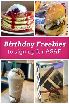 birthday freebies to sign up for asap, including pancakes and milkshakes