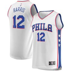 Tobias Harris Philadelphia 76ers Fanatics Branded Fast Break Replica Player Team Jersey - Association Edition - White Check more at https://anzstyle.com/product/philadelphia-76ers/tobias-harris-philadelphia-76ers-fanatics-branded-fast-break-replica-player-team-jersey-association-edition-white-1713/ Trey Burke, Basket Nba, Joel Embiid, Youth Game, Ben Simmons, Nba Logo, Personalized Jersey, Basketball Uniforms, Love And Basketball