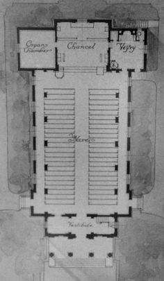 an old floor plan for a church