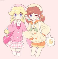 Peach And Daisy, Mario Princesses, Peach Art