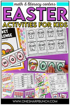 easter activities for kids to practice their letters and numbers