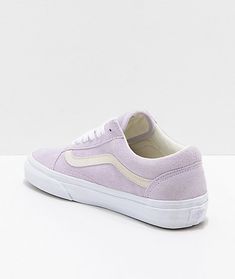 Vans Old Skool Pastel Orchid & White Skate Shoes Pastel Vans, Orchid White, Vans High, High Top Vans, Fashion Revolution, Pastel Purple, Dressy Outfits