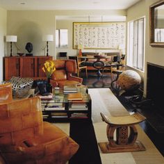 the living room is clean and ready for guests to use it as a place setting