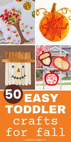 50 easy toddler crafts for fall that are fun to make and do with the kids