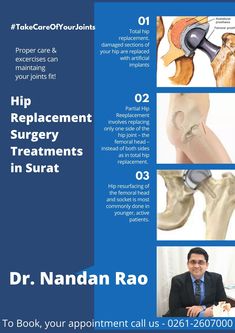 Best Hip Replacement Treatment in Surat | Dr. Nandan Rao Care About You, One Sided, Surgery