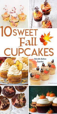 the cover of 10 sweet fall cupcakes