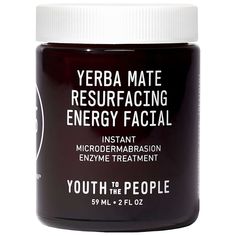 What it is: A triple-powered microdermabrasion treatment amplified by active enzymes, micro-exfoliants, and caffeine for smoother, visibly radiant skin in as little as two minutes.Skin Type: Combination and Oily Skincare Concerns: Pores, Dullness, and Uneven TextureFormulation: MaskHighlighted Ingredients:- Yerba Mate and Guayusa: Highly caffeinated extracts accelerate the formula performance for radiant skin in just one use. - Papain (Papaya) and Bromelain (Pineapple): Active enzymes break down Microdermabrasion Facial, Youth To The People, Fruit Du Dragon, Chemical Exfoliation, Exfoliating Face Scrub, Sephora Sale, Papaya Enzyme, Smooth Skin Texture, Facial Exfoliator