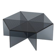 a black table that has some sort of design on it