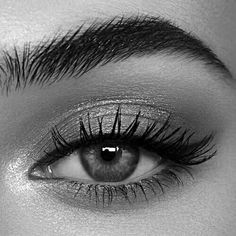 a woman's eye with long lashes