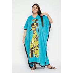 Oussum Women Plus Size Kaftans Polyester Long Maxi Caftan Gown Evening Casual Dress Online- Combination of bright shades are the new trend for creating a rocking impression. This gorgeous long maxi dress is handmade from a quality polyester fabric and has big wide Kimono sleeves for stylish look and is one of the royal outfits of Africa. So, fill your wardrobe with some royal stuff by simply clicking on the buy now button. This casual printed Kaftan is 100 % Polyester and easily available online Evening Casual Dress, Royalty Outfits, Casual Evening Dresses, Plus Size Kaftan, African Kaftan, Printed Kaftan, Designer Plus Size, African Ladies, Kaftan Dresses