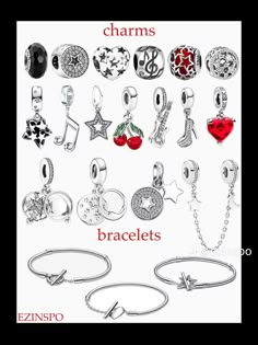 Pandora Bracelet Charms Ideas, Pandora Bracelet Designs, Pandora Jewelry Charms, Jewelry Accessories Ideas, Pandora Bracelet Charms, Jewelry Fashion Trends, Funky Jewelry, Jewelry Lookbook, Pretty Bracelets