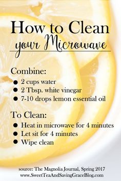 a close up of a bowl of lemons with the words how to clean your microwave