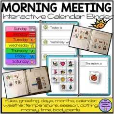 an interactive calendar for the month of march with pictures and words to help students learn how to use them