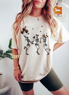 Disney Halloween Party Dancing Skeleton Mickey Ears Shirt, Disneyland Family T-shirt, Disneyland Halloween Fall Gift Hades Und Persephone, Country Concert Outfits, Fleece Women, College Shirts, Cowgirl Shirts, Skeleton Shirt, Fabric Set, Cow Girl, Fan Shirts