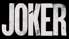 the word joker written in white on a black background