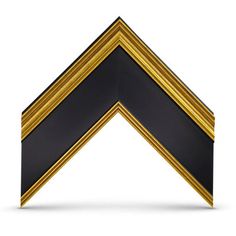 a black and gold triangle shaped object on a white background with clipping for text