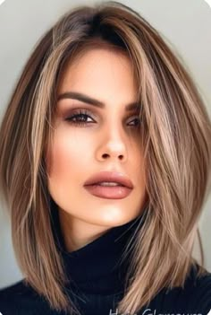 Lob With Layers Textured Bob, Rounded Layers, Blended Highlights, Subtle Layers, Chic Hairstyle, Medium Hair Styles For Women, Peach Hair, Modern Haircuts, Brown Hair With Blonde Highlights