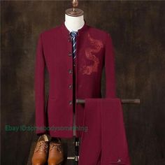 ad eBay - Men's Formal Dress Blazer Wedding Chinese Suit Embroidered Slim Fit Costume Coat - Buy Now, click the link (eBay) Chinese Suit, Wedding Chinese, Blazer Wedding, Blazers Men, Dress Blazer, Buy Coats, Chinese Wedding, Mens Formal, Suit Separates