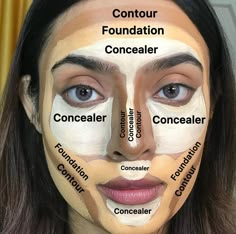 Where To Put Makeup On Face, Face Makeup Guide, Contour Guide, Face Contouring Makeup, Face Beat Makeup, Drag Make-up, Makeup Brushes Guide, Learn Makeup