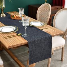 PRICES MAY VARY. Polyester Luxurious Material: Unlike other table runners, this fantastic table runner is made of extra thick faux linen fabric. The thicker fabric provides good heat insulation and durability to this runner, ensuring long-term use. Additionally, it won't shrink, and the color won't fade easily. Multi-color&Size: This rustic table runner comes in many different colors, such as charcoal, neutral beige, grey, wine red and solid linen. This charcoal table runner is 13x 72 inch, ther Dark Wood Dining Room Table Runner, Dark Table Runner, Table Runner For Grey Table, Gray Velvet Table Runner, Tan And Black Table Runner, Table Runner Dark Brown Table, Dark Table, Rustic Table Runners, Modern Table Runners