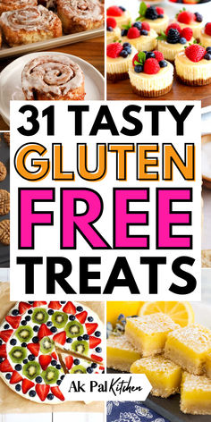 Gluten free treats are delicious and easy to make. Discover gluten-free desserts like cookies, cakes, and brownies. Enjoy healthy gluten-free snacks and sweets, perfect for any occasion. Try gluten-free muffins, cupcakes, and donuts for breakfast or a snack. Indulge in gluten-free chocolate treats, candy, and fudge. Bake gluten-free pies, pastries, and cheesecake for special events. Make gluten-free energy bars and ice cream for on-the-go treats. Make sure to try these easy gluten free recipes. Gluten Free Options, Glutton Free Snacks, Easy Gluten Free Finger Foods, Gluten Free Dessert For Party, Gluten Free Recipes Desserts, Dairy And Gluten Free Snacks, Gluten And Sugar Free Desserts, Gluten Free Party Recipes, Gluten Free Easy Desserts