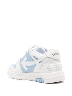 Find OFF-WHITE Out Of Office Sneakers on Editorialist. blue/white panelled design signature Arrows motif signature Zip Tie tag branded heel counter logo patch at the tongue front lace-up fastening round toe perforated toebox branded insole flat rubber sole Off White Out Of Office, White Paneling, Sneakers Blue, White Out, Panel Design