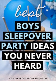 DIY creative boys sleepover slumber party ideas for boys