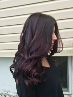 Puffs Hairstyles, Blackberry Hair Colour, Burgandy Hair, Hair Color Mahogany, Mahogany Hair, Maroon Hair, Black Hair Balayage, Ash Hair Color