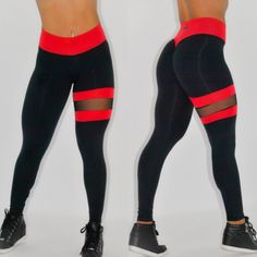 Shop Iris Fitness for quality & affordable workout leggings for women. Featuring mesh black leggings, workout tights & more for any lifestyle! FREE SHIPPING! Red Leggings Outfit, Leggings Outfit Workout, Gym Leggings Women, High Waist Sports Leggings, Workout Tights, Gym Outfits, Long Sleeve Swimsuit, Leg Bands, Red Leggings