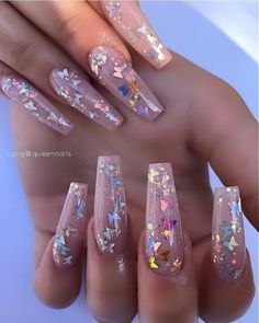 Holographic Butterfly, Wedding Acrylic Nails, Nails Valentine, Butterfly Nail Designs, Festa Harry Potter, Butterfly Nails, Valentine Nails, Butterfly Nail Art, Nail Designs Valentines