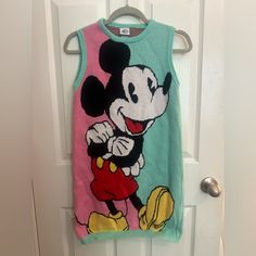 Nwot Great Condition Kids Xxl Women’s S Disney Sweaters, Disneyland, Pink Blue, Sweater Dress, Colorful Dresses, Color Blue, Sweaters For Women, Disney, Pink