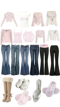 Soft 2000s Aesthetic, Coquette Outfits Aesthetic Pink, How To Dress Coquette, Class Of 09 Outfits, Cutecore Pants, Cute Outfits Coquette, Simple Coquette Outfits, Cocette Aesthetic Outfits, Coquette Aestethic Outfits