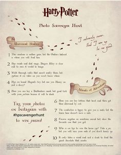 an old harry potter book page with instructions for how to spell the words in it