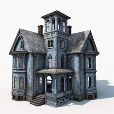 Gothic House Plans, Old Haunted House, Vampire House, Victorian House Plans, Sims 4 House Plans, Sims 4 House Building, Sims 4 House Design, Spooky House