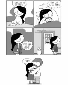 a comic strip with an image of two people hugging each other