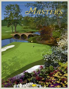 an advertisement for the masters golf tournament