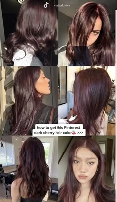 Deep Burgundy Brown Hair, Fall Inspired Hair Color Brunettes, Burgundy Hair Aesthetic, Maroon Brown Hair, Dyed Hair Brunette, Best Hair Color For Pale Skin, Dark Brown Burgundy Hair, Dark Maroon Hair, Deep Burgundy Hair Color