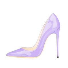 TAAFO Women Pumps Light Purple Patent Leather Pointed Toe Women Shoes High Heel 12 Cm Stiletto Party Shoes Women 12cm-4 Party Shoes Women, White Flat Shoes, Basic Heels, Elegant Shoes, Beige Shoes, Canvas Shoes Women, Womens Shoes High Heels, Patent Leather Heels, Fashion Sandals