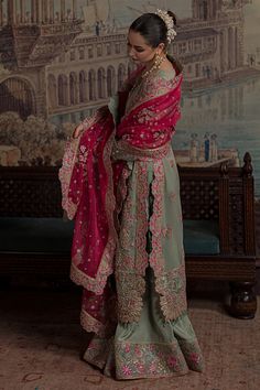 Ammara Khan, Wedding Sharara, Spring Rose, Pakistani Fancy Dresses, Pakistani Fashion Party Wear, Salwar Kamiz, Desi Clothes, Pakistani Bridal Dresses, Indian Dress