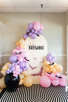 Follow us on instagram @houseofposhandco for more party inspo! Spooky Theme Baby Shower Ideas, Baby Shower In October Ideas, A Baby Is Brewing Baby Shower Ideas Fall, A Boo Is Due Baby Shower Ideas, Baby’s Brewing Shower Theme, October Baby Sprinkle Ideas, Disney Halloween Baby Shower Ideas, Fall/halloween Baby Shower Ideas, Somethings Brewing Halloween Baby Shower Ideas