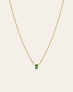 Emerald Cut Emerald Necklace - Zoe Lev Jewelry Custom Jewelry Box, Gold Long Necklace, Necklace Sizes