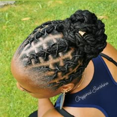 Loc Hairstyles Updo, Low Loc Bun Styles, Dread Updos, Loc Crown, Loc Updos, Locs Ideas, Dreadlocks Hairstyle, Natural Extensions, Women Locs