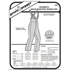 Sewing Pattern (Pattern Only) Cargo Pants Women Baggy, Snow Overalls, Yoga Pants Men, Winter Trousers, Pants Sewing, Pants Sewing Pattern, Warm Pants, Warm Down, Winter Pants