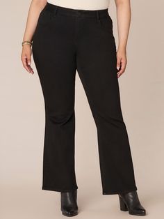 Black Denim Absolution High Rise Out There Flare Plus Size Jean Jeans For Curvy Women, Key Silhouette, Black Flare Jeans, Plus Size Jeans, Denim Wash, Black Denim, Elastic Waistband, Gap, Denim Shorts