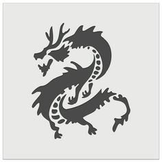 a black and white image of a dragon