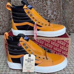 New In The Box Authentic Men’s Vans Sneakers-Boots Vans Shoes Fashion, Shoes Vans, Vans Sk8 Hi, Sk8 Hi, Mens Shoes Boots, Vans Sneakers, Vans Sk8, Crazy Shoes, Mens Vans