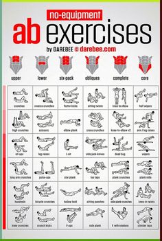 an exercise poster with exercises on it