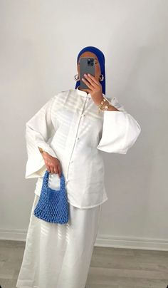 Outfit Voile, Chicago Travel Outfits, Summer Hijab Outfits, Hijabi Outfit, Mode Turban, Outfit Hijab