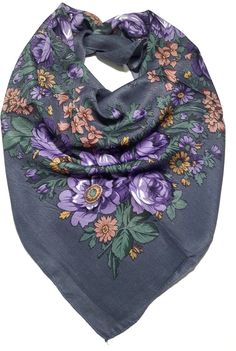 Traditional Polish Folk Head Scarf - Classy Floral Collection - Grey - Taste of Poland
 - 1 Polish Folk, Beautiful Scarf, Head Scarves, Folk Dresses, Floral Collection, Fashion Scarves, Summer Styles, Folk Costume, Floral Patterns