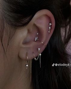 Hair Heart, Cool Piercings, Cute Ear Piercings